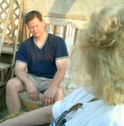Donny takes in some sun. Click to display the image.
