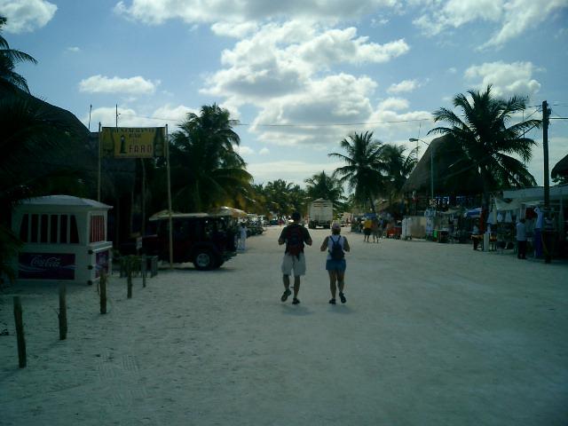 In the small town of Costa Maya.